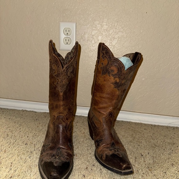 Brown Western Leather Boots - Picture 2 of 8
